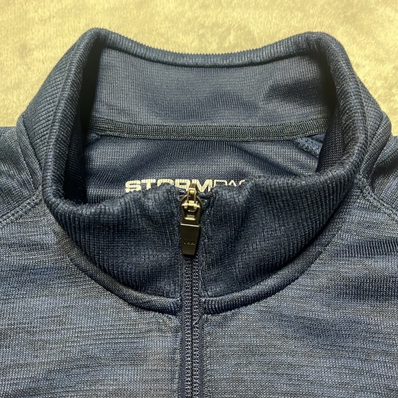 NWOT Sunice Stormpack Men's 1/4 Zip Blue/Black Heather Pullover Athletic Jacket - Picture 5 of 12
